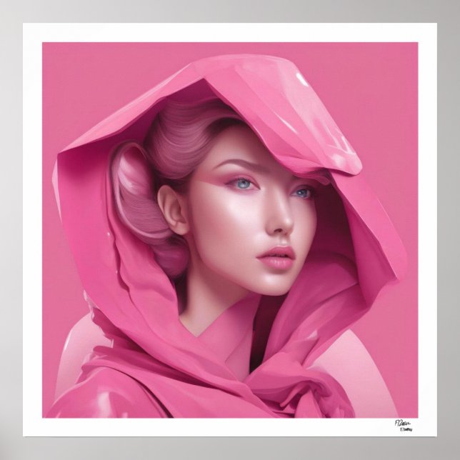 Affiche Femme rose (Devant)