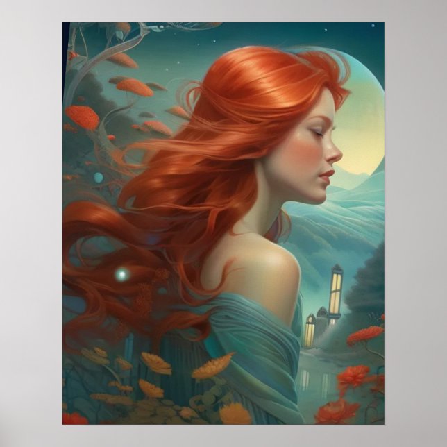 Affiche - Femme rousse  (Devant)