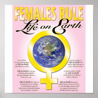 Affiche Femme Rule Life on Earth