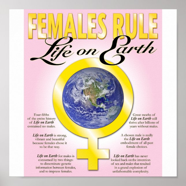 Affiche Femme Rule Life on Earth (Devant)