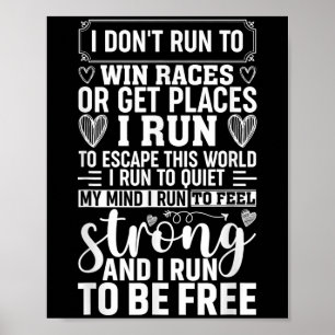 Affiche Femme Runner Girl Femmes Je ne cours pas pour gagn