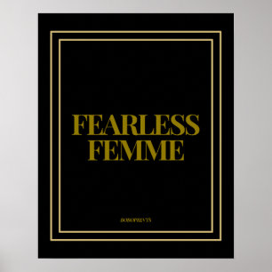 Affiche Femme sans peur - Autonomisation et soutien des fe