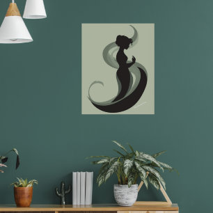 Affiche Femme Silhouette Minimaliste Élégante – Moderne Bo