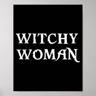 Affiche Femme Sorcière Halloween Sorcière Drôle
