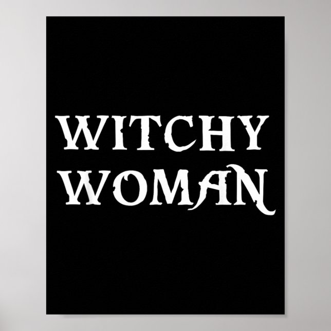 Affiche Femme Sorcière Halloween Sorcière Drôle (Devant)