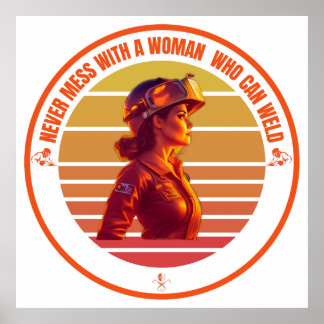 Affiche Femme souder Design pour quelqu'un qui aime souder