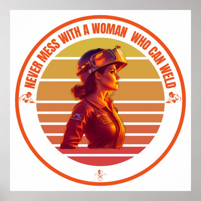 Affiche Femme souder Design pour quelqu'un qui aime souder (Devant)