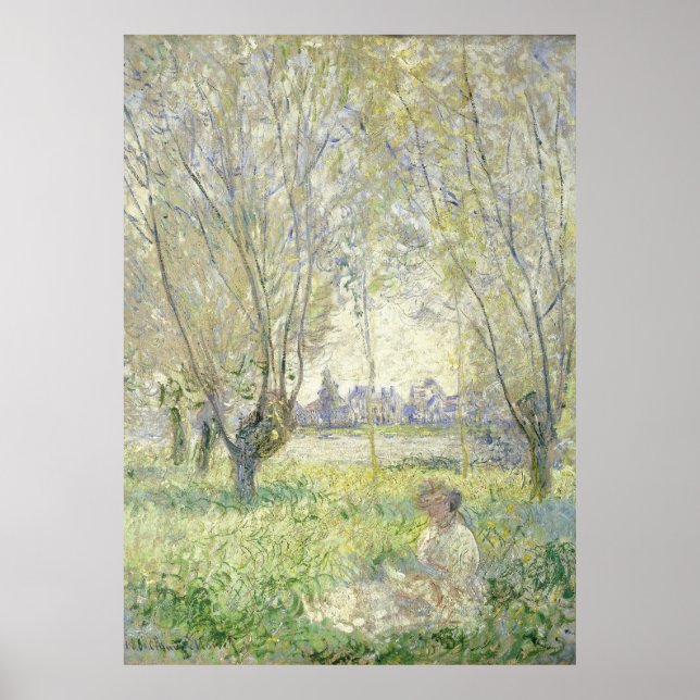 Affiche Femme sous les saules, Monet 1880 (Devant)