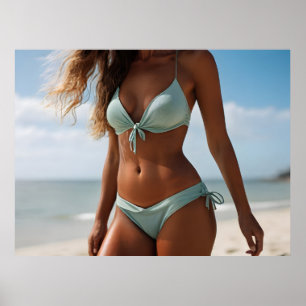 Affiche Femme sur la plage