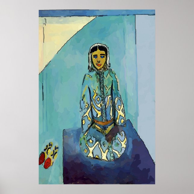 Affiche Femme sur Yoga Mat (Devant)