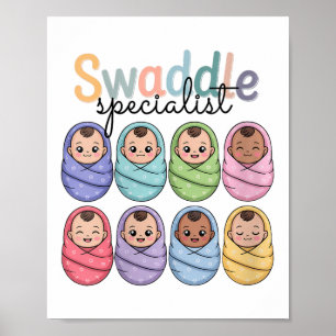 Affiche Femme Swaddle Spécialiste Cute Travail Et Livraiso