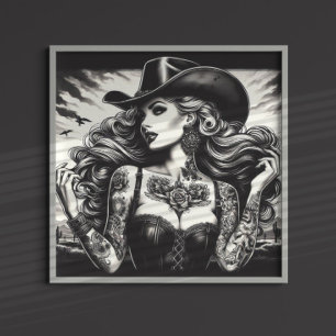 Affiche Femme tatouée