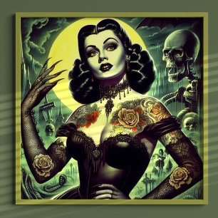 Affiche Femme Tattoo Goth