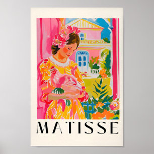 Affiche Femme Tenant Un Poulet, Matisse Print, Cowgirl Ar