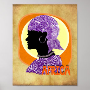 Affiche Femme tribale africaine