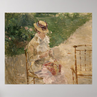 Affiche Femme Tricot, Berthe Morisot Fine Ar