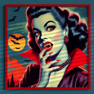 Affiche Femme Vampire Vintage