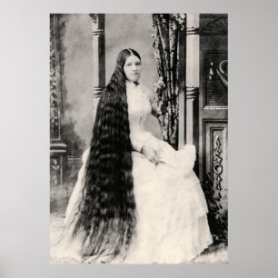 Affiche Femme victorienne aux cheveux longs