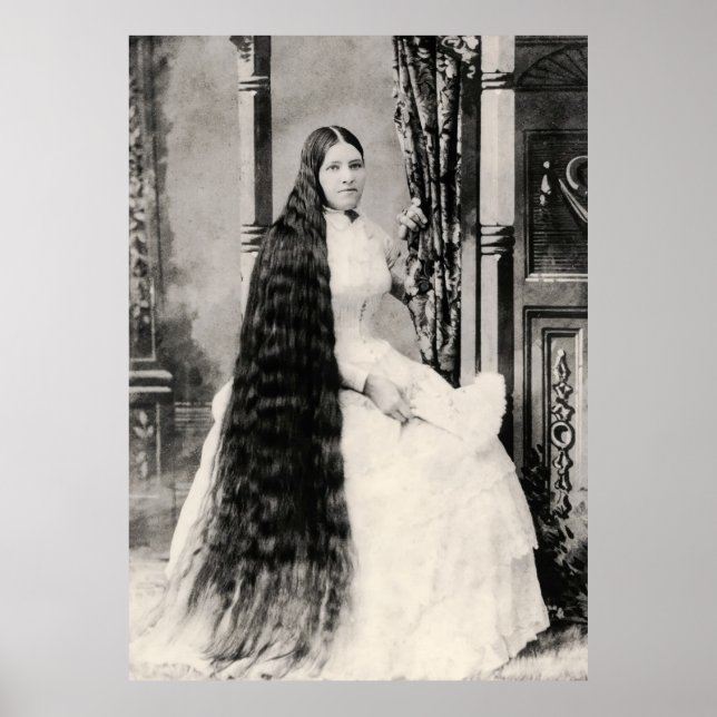 Affiche Femme victorienne aux cheveux longs (Devant)