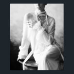 Affiche Femme vintage noire et blanche avec perles<br><div class="desc">Cette belle Black and White Woman Vintage avec Poster de perles est un art vraiment féminin. Idéal dans un salon.</div>