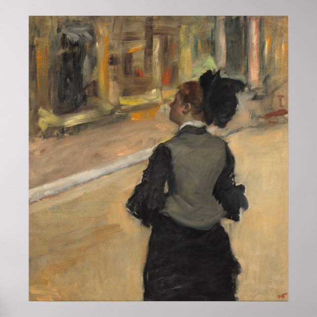 Affiche Femme, Visite d'un musée - Edgar Degas Art (Devant)