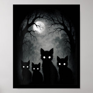 Affiche Femme Y Mignons Chatons Chats Alt Goth Nge Horreur