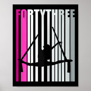 Affiche Femmes 43e anniversaire de yoga aérien Aérobicienn
