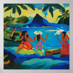 Affiche Femmes à Tahiti