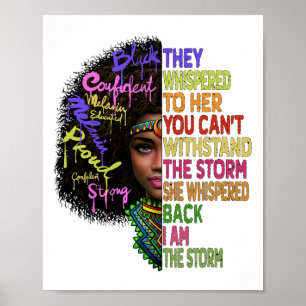 Affiche Femmes Africaines Je Suis La Tempête Histoire Noir