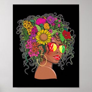 Affiche Femmes afro-américaines Black Melanin Queen Ju