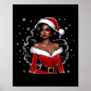 Affiche Femmes afro-américaines Joyeux Noël Noir Noël
