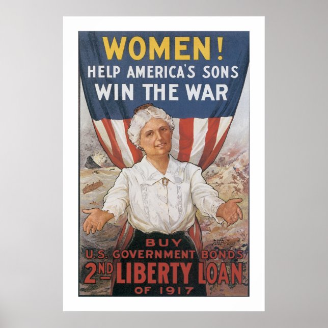 Affiche Femmes ! Aider les fils américains (Devant)