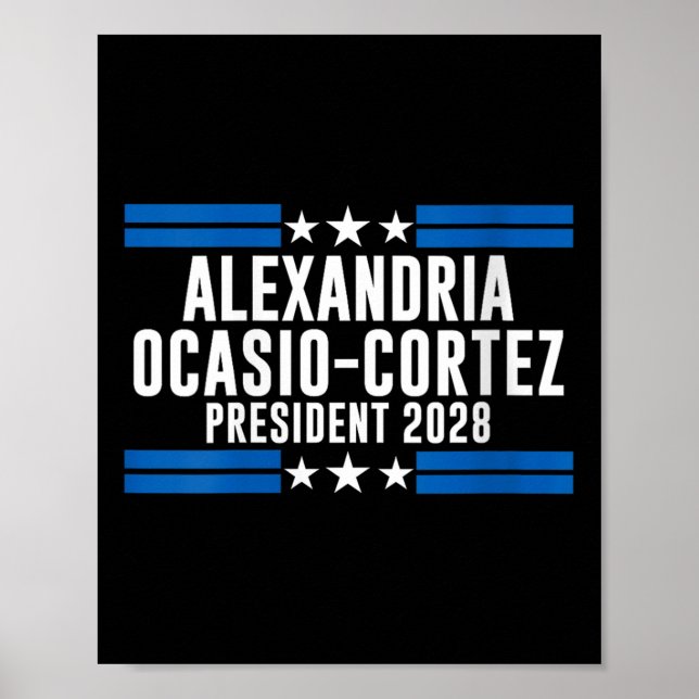 Affiche Femmes Alexandria Ocasio Cortez Pour Président 202 (Devant)