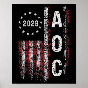 Affiche Femmes Aoc Alexandria Ocasio Cortez 2028 Pour Pres