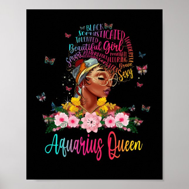 Affiche Femmes Aquarius Queen Black Persistent Belle (Devant)