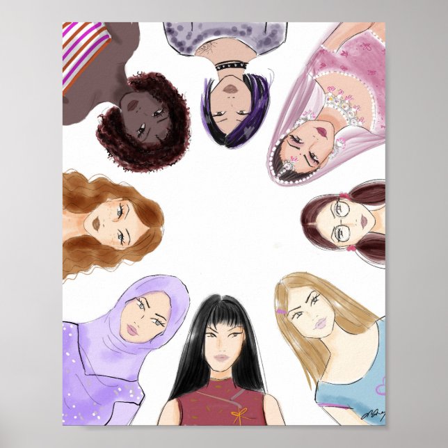 Affiche femmes, art, (Devant)