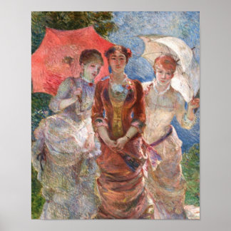 Affiche Femmes aux Paraplus du Trio Bracquemond