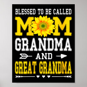 Affiche Femmes bénies d'être appelées maman grand-mère arr