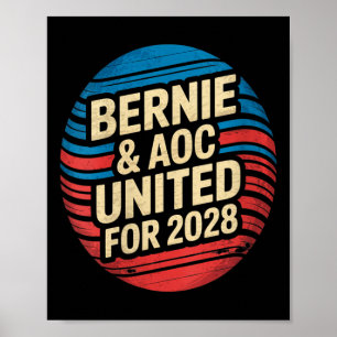 Affiche Femmes Bernie Sanders Et Aoc 2028 Pour Président C