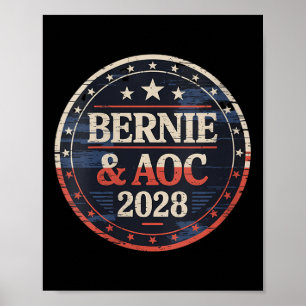 Affiche Femmes Bernie Sanders Et Aoc 2028 Pour Président C