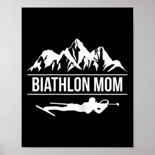 Affiche Femmes Biathlon Maman Biathlète Ski tir
