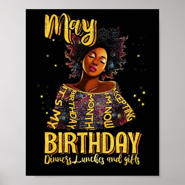 Affiche Femmes C’est mon anniversaire Mai accepter Anniver (Devant)