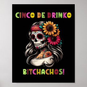 Affiche Femmes Cinco De Mayo Funny Parti Mexicain Cinco De