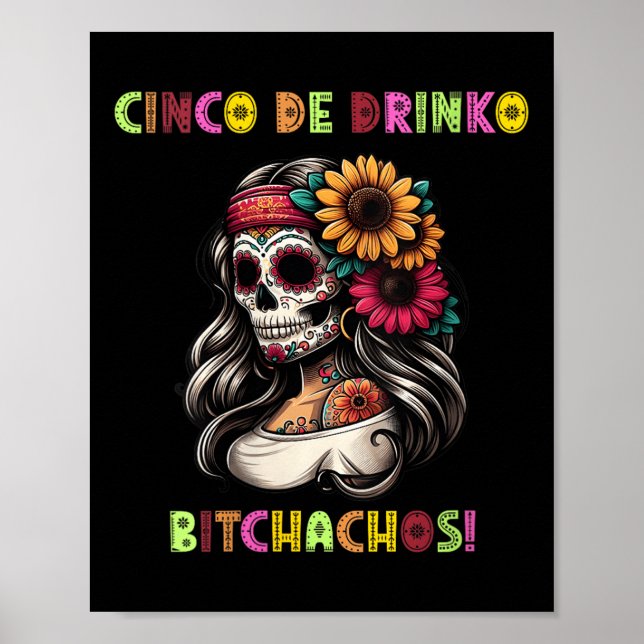 Affiche Femmes Cinco De Mayo Funny Parti Mexicain Cinco De (Devant)