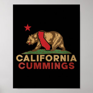 Affiche Femmes Cummings Californie Vintage Ours Rétro