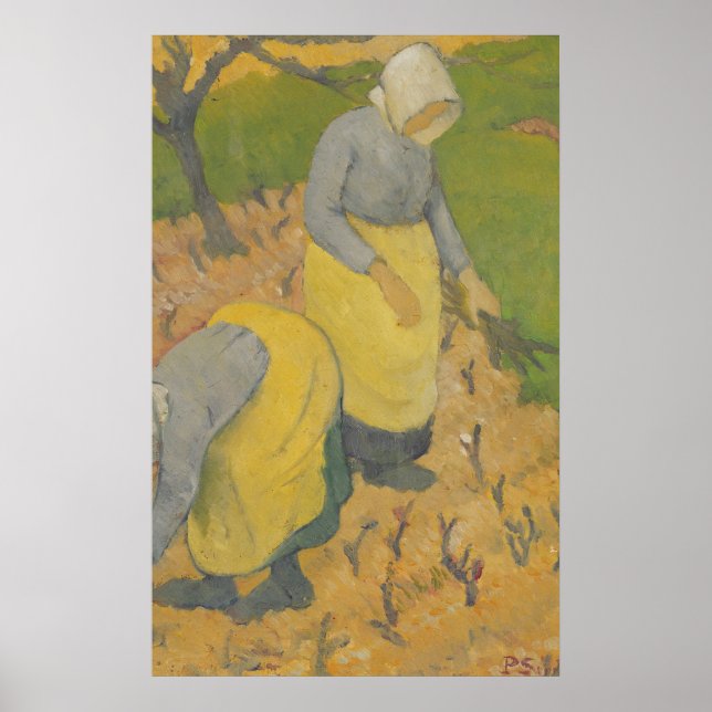 Affiche Femmes dans le vignoble, 1890 (Devant)