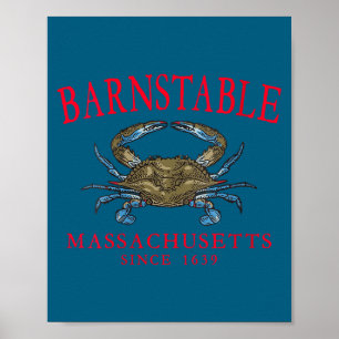 Affiche Femmes de Barnstable Machusetts Crab Town depuis 1