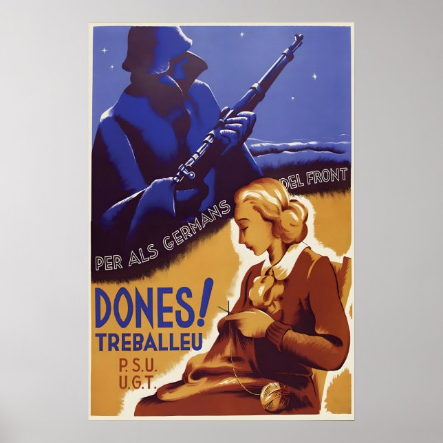 Affiche Femmes de l'affiche de la guerre civile espagnole  (Devant)