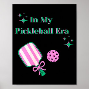 Affiche Femmes de l'ère coquette de pickleball drôle de pi