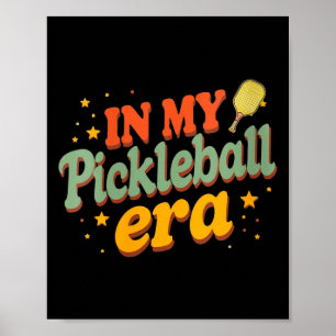 Affiche Femmes de l'ère du pickleball joueuse de pickle ré